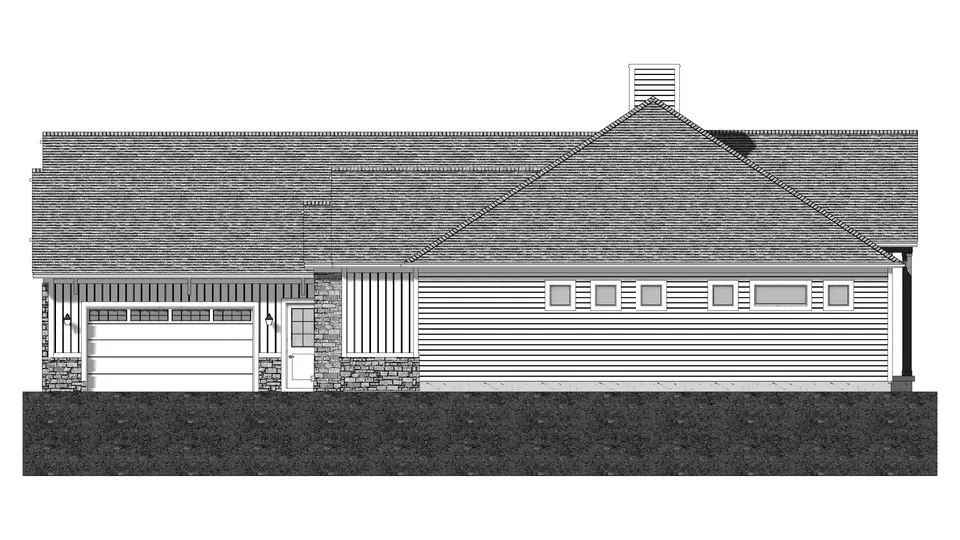 The Brookside house plan, exterior view 2